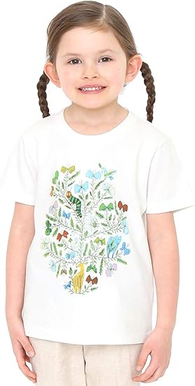 Amazon グラニフ Graniph 限定 絵本作家 コラボ キッズ Tシャツ はらぺこあおむし 発行 50周年 記念 限定 絵本作家 コラボ エリック カール 福田利之 ホワイト キッズ 100 G116 おそろいコーデ G116