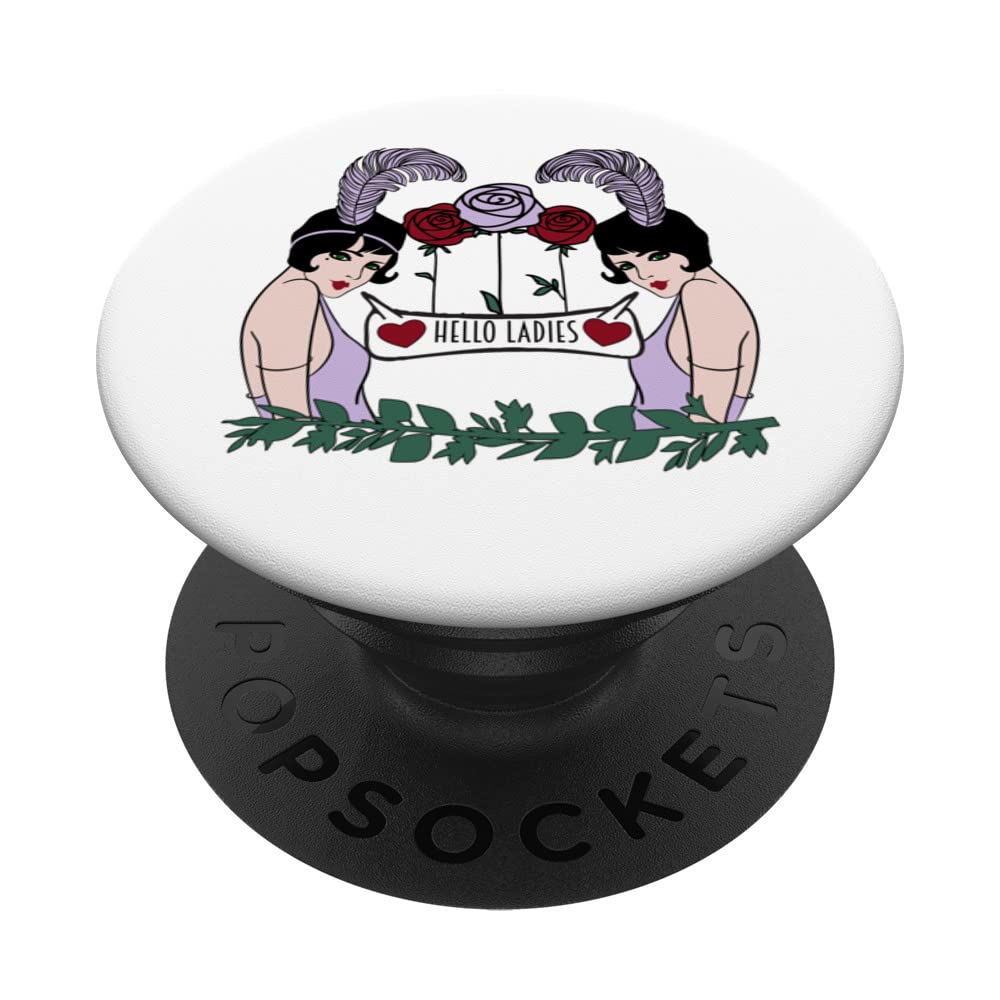 Flirty queer 1920s flapper girls retro lesbian LGBTQ+ PopSockets Swappable PopGrip