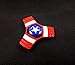 Marvel Heroes - Metal Fidget Spinner Toy Helps Focusing, Stress Reducer/Relief Perfect For Boredom EDC ADD Anxiety and Autism for Adult & Children, High Speed and Quiet Bearing (Captain America)