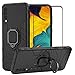 BestAlice for Samsung Galaxy A50 / A50S / A30S Case, Hybrid Heavy Duty Protection Shockproof Defender Kickstand Armor Case Cover Tempered Glass Screen Protector，Black