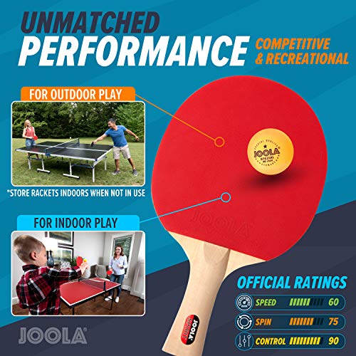 JOOLA Family Premium Table Tennis Bundle Set 4 Regulation Ping Pong