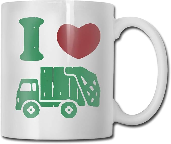 BLACK SP I Love Trash Garbage Ceramic Mug/Cup Cool Travel