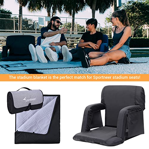 Sportneer Stadium Seats for Bleachers with Back Support, 2 Pack