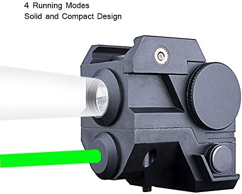 Tactical Green Laser Beam Dot Sight Scope for Handgun Pistol Rifle with Picatinny Mount (Black)
