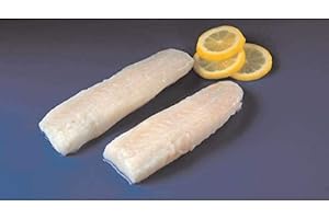 GREAT BRITISH TRADING LIMITED Skinless and Boneless Unbreaded Natural Loin Cod, 6 Ounce of 25-29 Pieces, 10 Pound -- 1 each.