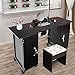 Giantex Manicure Nail Table Station Black Steel Frame Beauty Spa Salon Equipment Drawer