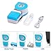 LUCKSTAR Handheld Cooler Fan - Small Fan Mini-Air Conditioner Speed Adjustable Summer Cooler Fan With Water Bottle Powered by Batteries or USB Cable for Home / Office / Travel / Outdoor (Blue)