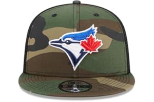New Era Camo Toronto Blue Jays 9FIFTY Adjustable Trucker Mesh Hat