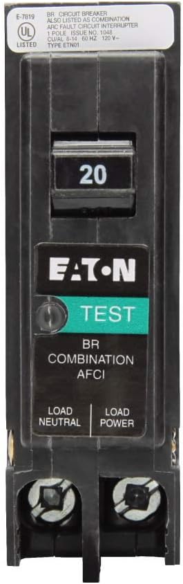 Eaton BRP120AF 20 amps Combination AFCI Single Pole Circuit Breaker, Black - - 