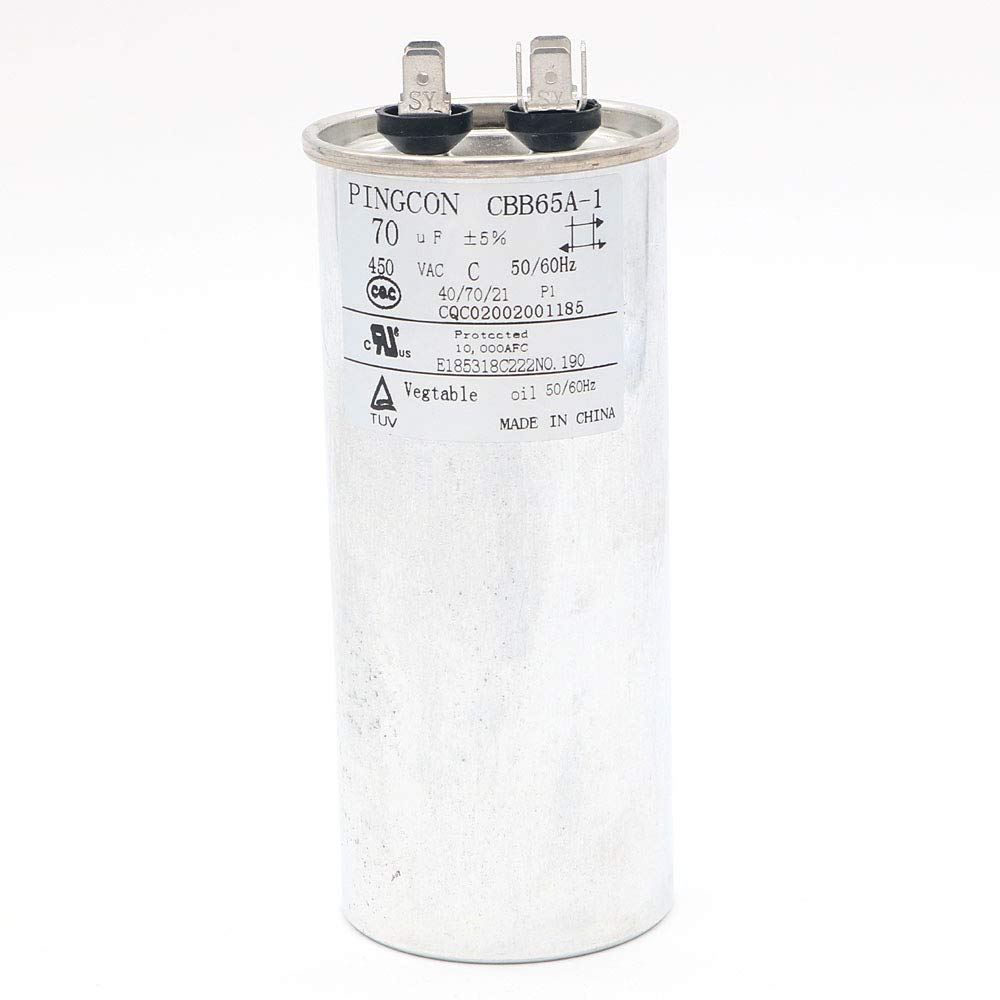 DollaTek 70uF CBB65 Capacitor Motor Running for Air Conditioner 450VAC SH 40/70/21 50/60Hz