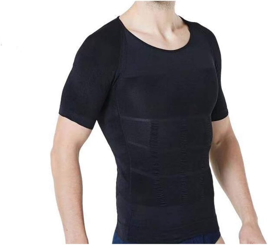 AMURAO Men Body Shaper Tummy Belt Slimming Waist Trainer Corset Posture Corrector T-Shirt
