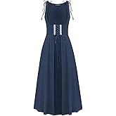 Scarlet Darkness Women Renaissance Dress Underbust Medieval Pirate Peasant Overdress