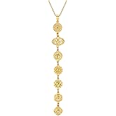 COMTRUDE 7 Chakra Necklace Long Pendant Women Yoga Fashion Accessories Adjustable Chain Spirit Gift Jewelry Y-shaped dance party