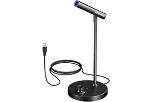 Aokeo USB Microphone, Gaming Microphone for PC with Volume Control Buttons for Recording,Podcasting,Streaming,YouTube,PS5 PS4 Mac Laptop
