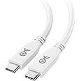 Cable Matters 40Gbps USB 4 Cable - 6.6ft, Supports Up to [8K@60Hz / 4K@240Hz Video, 240W Charging, 40Gbps Data Transfer] USB4 Cable, White, Compatible with Thunderbolt 4, MacBook, XPS, Surface Pro