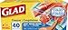 Glad Zipper Food Storage Freezer Bags - Quart Size - 40 Count, Pack of 9 (Package May Vary)