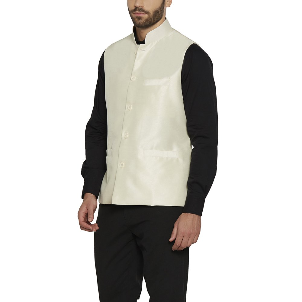 irin men's blended silk koti (waistcoat/nehru jacket)