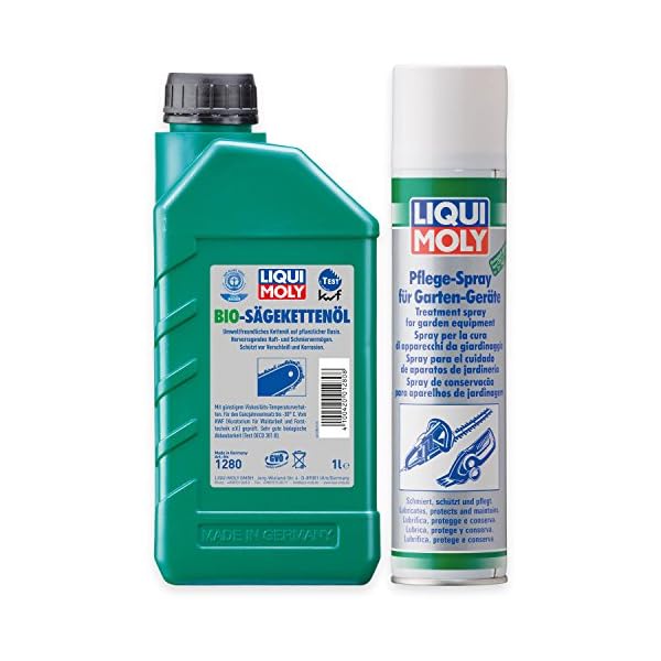 LIQUI MOLY Bio Säge Kettenöl + Pflege-Spray für Gartengeräte