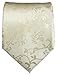 Paul Malone Silk Necktie with matching Pocket Square and Cufflinks Ivory Floral