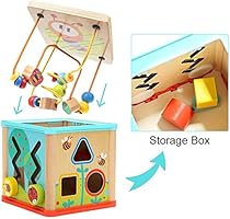 wooden cube activity centre