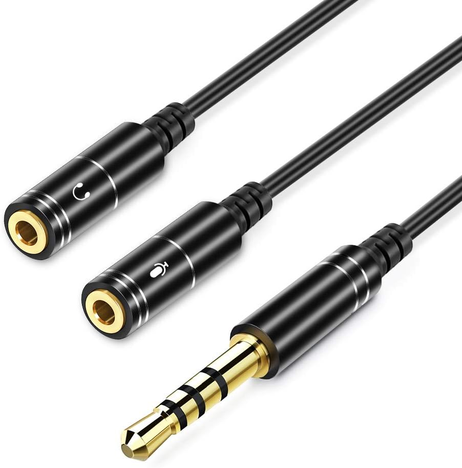 Earphone Mic Splitter Cable, 3.5mm Male To Audio 2 Amazon.co.uk