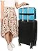 GIANT 124 Essential Oils Train Case for 5ml, 10ml and 15ml bottles – Shoulder Style Soft Case with Tall Plush Black Felt Inlay EVA Insert, Premium Metal Connectors and Double Zippers (Caribbean Blue)