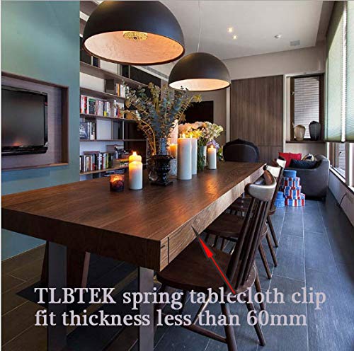 Tlbtek 8 Pcs Spring Stainless Steel Picnic Tablecloth Clamps Clips
