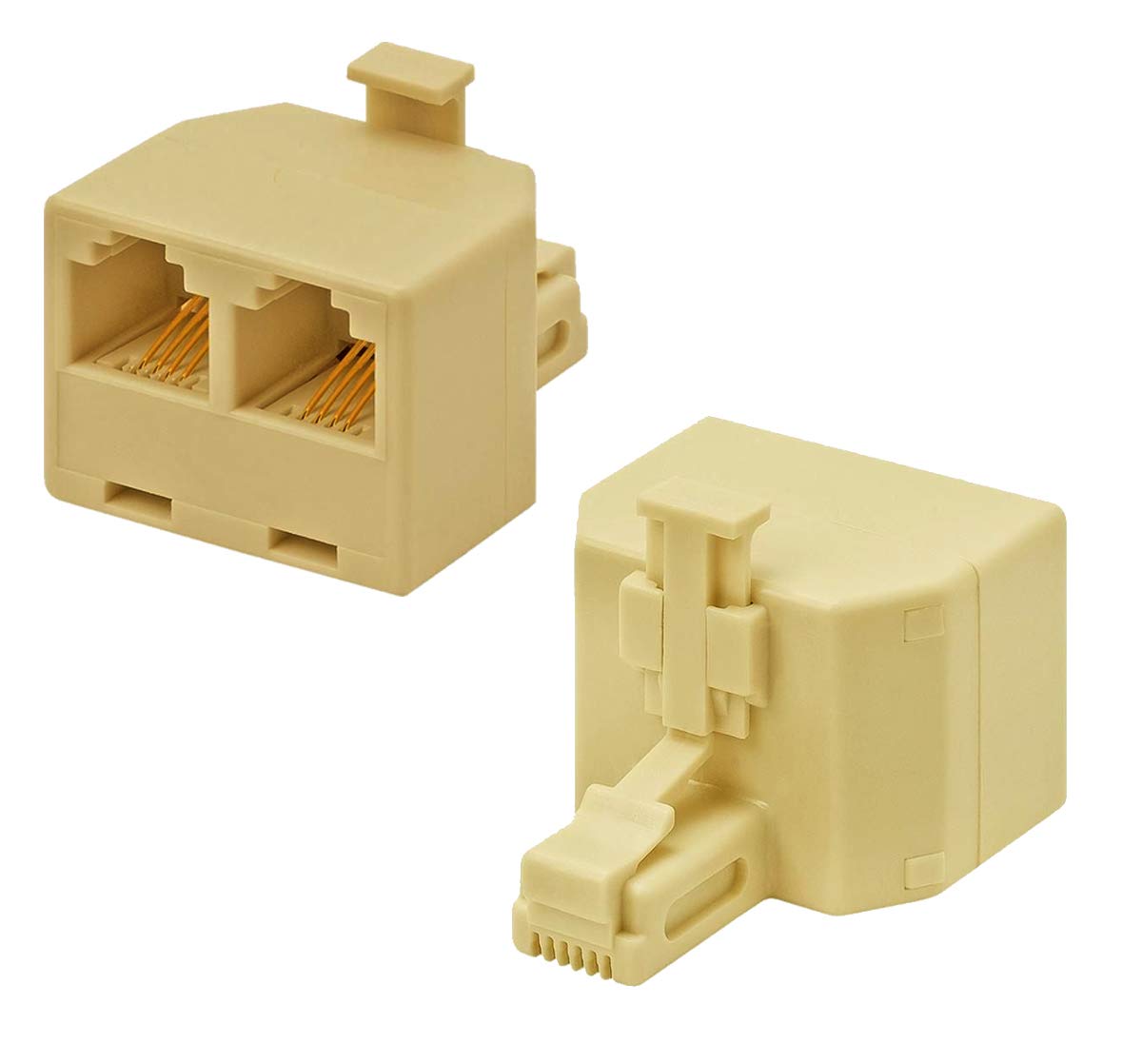 5 Outlet Modular Phone Jack Telephone Line Adapter Splitter Cables DSL