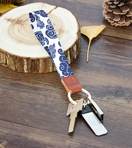 SENLLY Hand Wrist Lanyard Premium Quality Wristlet Strap with Metal Ring and Genuine Leather, for Key Chain, Camera, Cell Mobile Phone, Charms, Lightweight Items etc - Thumbnail 6