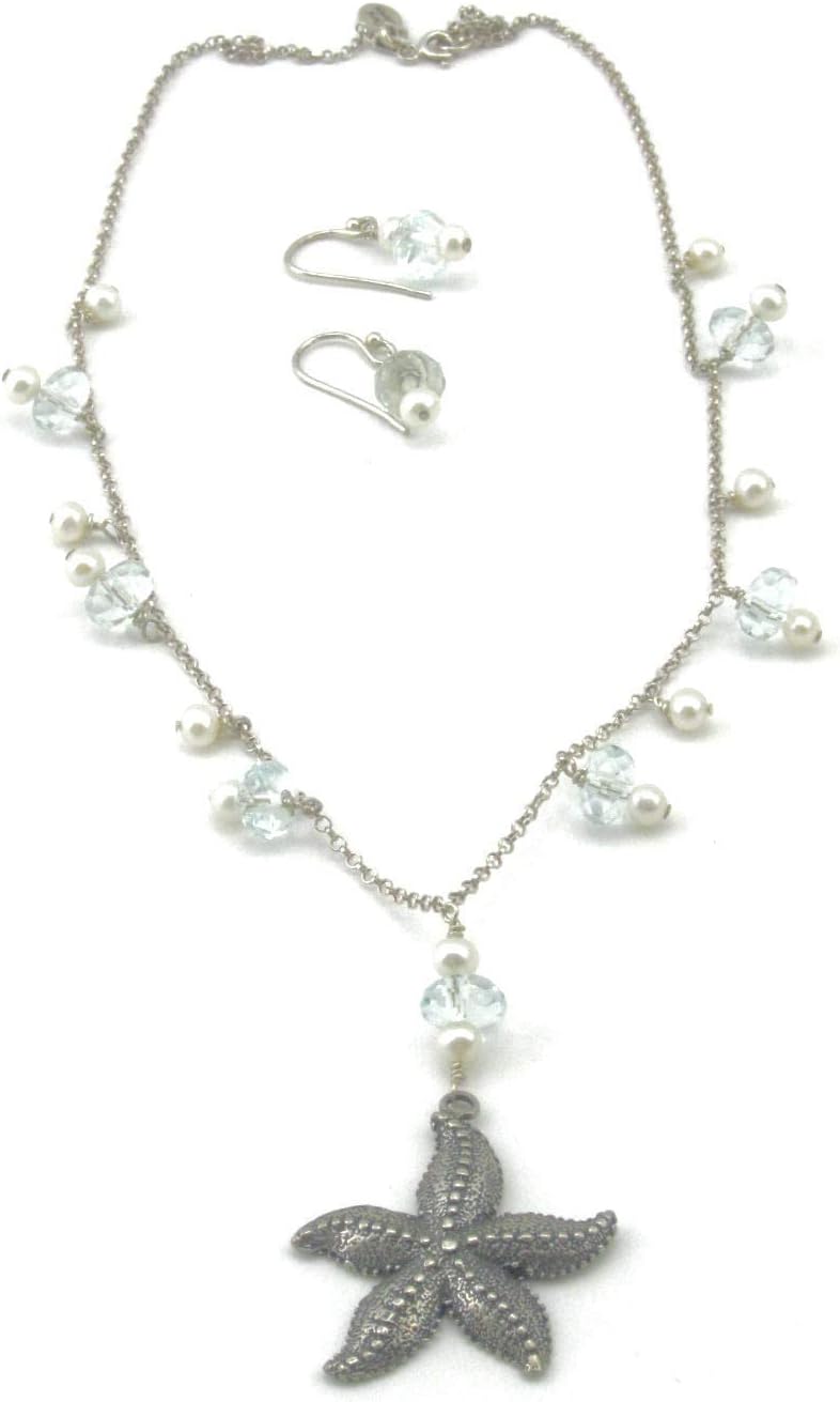 Pearl and Sterling Starfish Jewelry Set