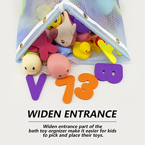 𝐕𝐈𝐍𝐉𝐎𝐄 𝐁𝐚𝐭𝐡 Toy Corner Storage , Hanging Bath Toy Storage for Baby Toys