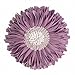 JWH Light Purple Flower Throw Pillow Cover Aesthetic Decorative Sunflower Accent Pillow Case Round Cushion Handmade Pillowcase Bed Couch Bedroom with Insert 12 Inch Lilac