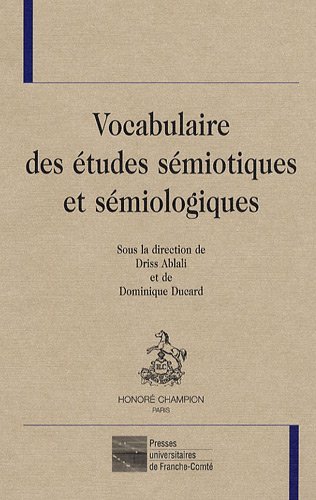 Vocabulaire des études sémiotiques et sémiologiques