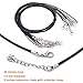 EuTengHao 120Pcs Black Waxed Necklace Cord with Lobster Clasp Bulk for Bracelet Making Necklaces Jewelry Making Supplies Accessories (20 inches Long and 1.5mm Width)