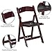 Flash Furniture Hercules™ Series Folding Chair - Red Mahogany Resin – 1000LB Weight Capacity Comfortable Event Chair - Light Weight Folding Chair