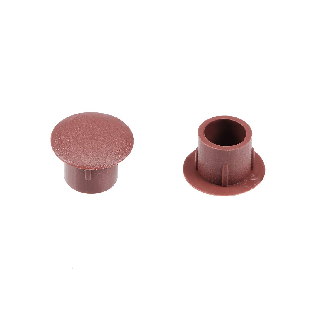 sourcing map Shelf Peg Hole Plugs 8mm Dia Brown Plastic Tube Cover for Nail Cabinet Button Bracket Cupboard Bookshelf Bookcase Adjustable Shelf Closet 20Pcs