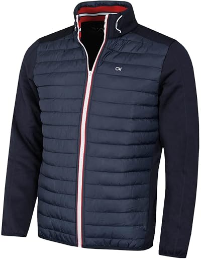 Calvin Klein Mens Hybrid Jacket Navy XXL Insul-Lite Stretch Panels