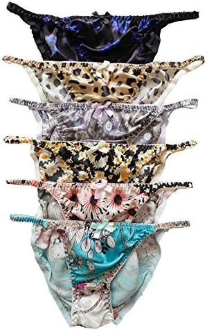 Panasilk 6Pieces Women's Silk String Bikini Flower Size S-XXL(26-41")