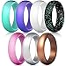ThunderFit Women’s Silicone Engagement Rings, 5.5mm Wide, 2.1mm Thick, Wedding Rubber Bands, Variety Multipack 2/3/4/7