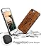 YFWOOD for iPhone 7 Plus Wood Case, Natural Real Wood Engraving Skull Design Shock Absorption Ultra Thin Hybrid Silicone Case for iPhone 7 Plus