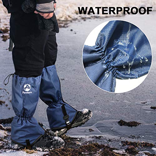 Pasanava Leg Gaiters Waterproof and Adjustable Walking Snow Gaiters