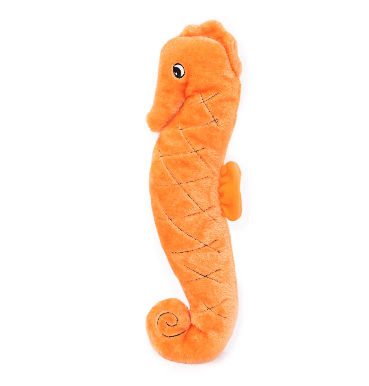 ZippyPaws - Jigglerz Tough Stuffing Squeaky Plush Dog Toy, Ocean Themed Toys - Seahorse — image 1