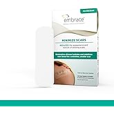 Embrace Minimize for Old Scars, Medical-Grade Silicone Scar Sheets for Hypertrophic & Keloid Scars from Surgeries, Cuts & Injuries, 4.7 Inch, Large, 30-Day Supply