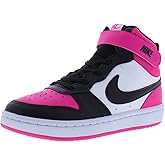 Nike Court Borough Mid 2 Little Kids' Shoes (White/Fierce Pink/Black)