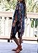 Hibluco Women's Sheer Chiffon Floral Kimono Cardigan Long Blouse Loose Tops Outwear (X-Large, K 16)