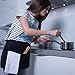 3 Pockets Waist Apron (Pack of 2) - Waitress apron, Kitchen apron, Black apron - by Rmeny (Black)