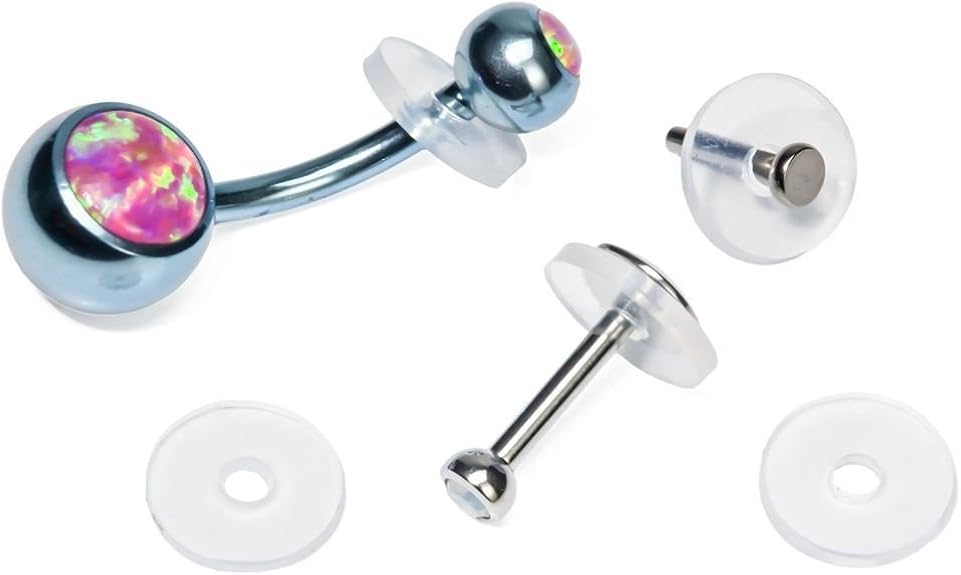 Painful Pleasures Piercing Disc 7mm Flat Clear Medical Grade No Pull Silicone Discs for Body