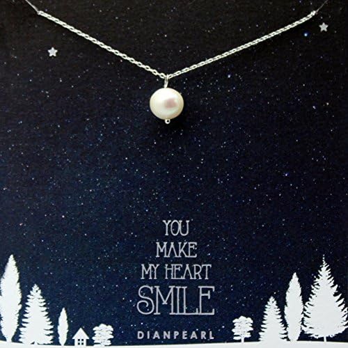 [7-8mm freshwater pearl ] single pearl necklace silver, Pearl drop necklace, best friends necklace,will you be my bridesmaid, jewelry with message card, June birthstone necklace,bridesmaid pearl