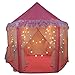 SkyeyArc Princess Castle Play Tent with 34 Feet 100 Led Star Lights String, Pink Tent, Princess Playhouse with Lace, Kids Tents, Castle Playhouse, Great for Kids