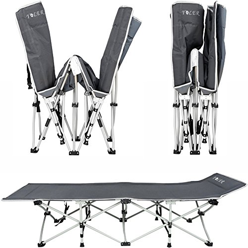 Yoler Camping Cot Sturdiest Folding BedMilitarystyle Lounge Cots